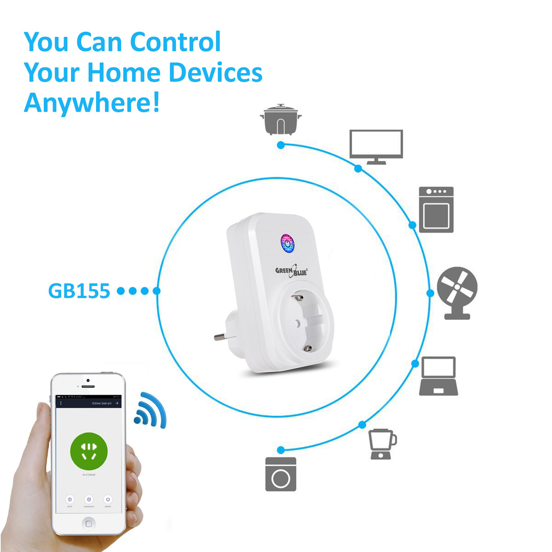 Smart WiFi Presa di corrente Spina  Wireless Timer Telecomando Interruttore di alimentazione dell'app Alexa e SmartLife
