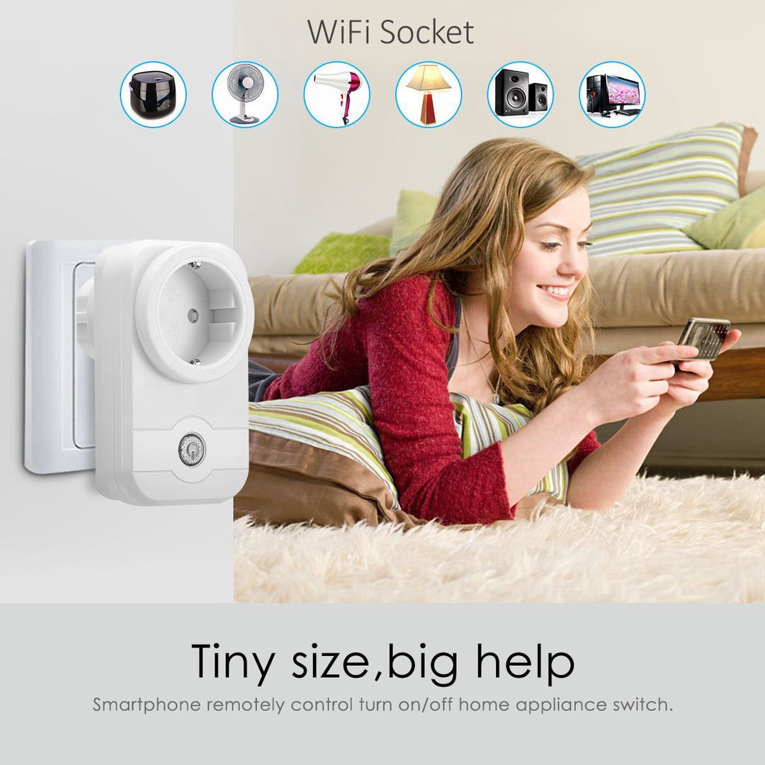 Smart WiFi Presa di corrente Spina  Wireless Timer Telecomando Interruttore di alimentazione dell'app Alexa e SmartLife