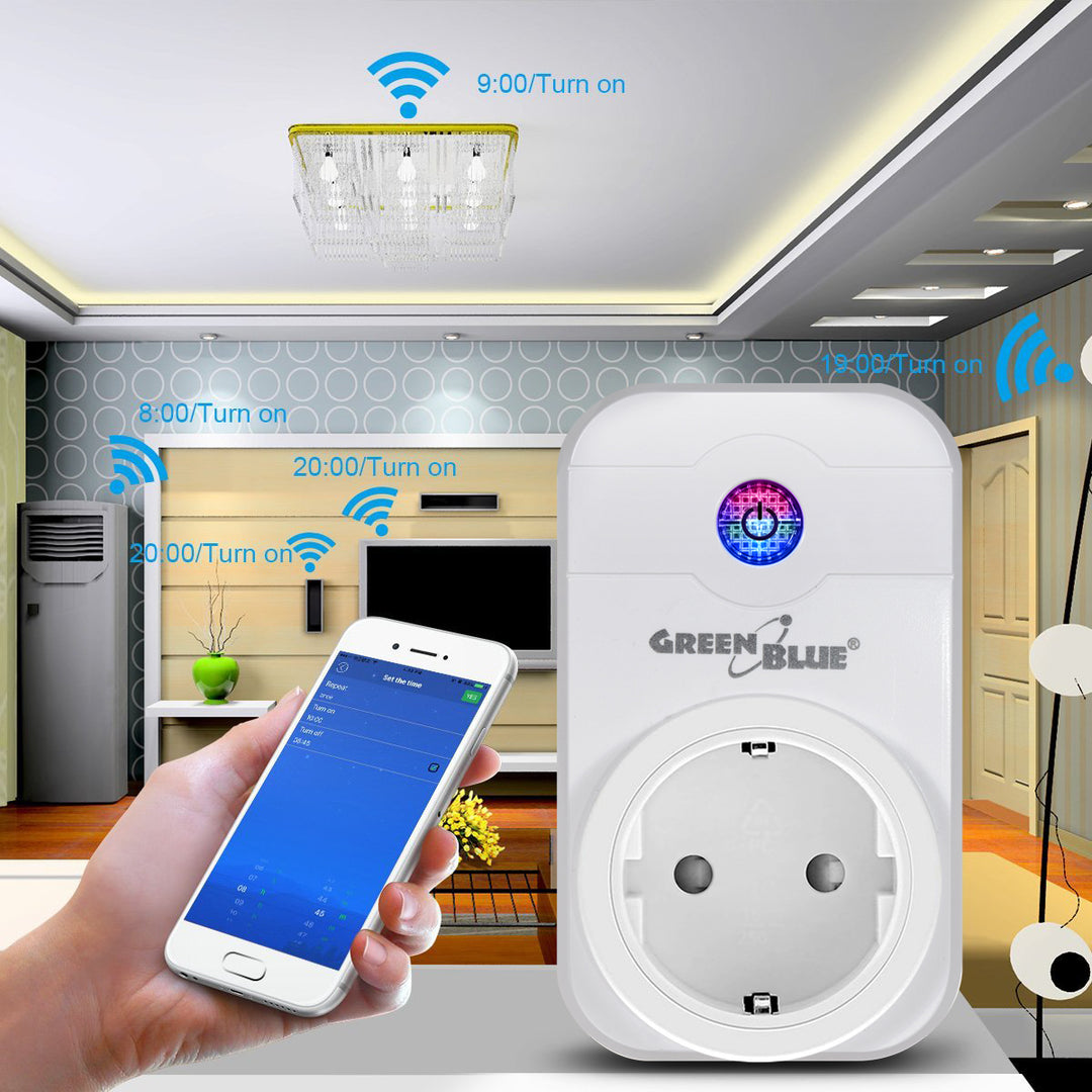 Smart WiFi Presa di corrente Spina  Wireless Timer Telecomando Interruttore di alimentazione dell'app Alexa e SmartLife