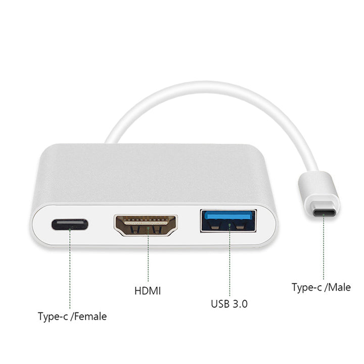 Adattatore USB-C - HDMI / USB 3.0 / USB-C Maclean MCTV-840