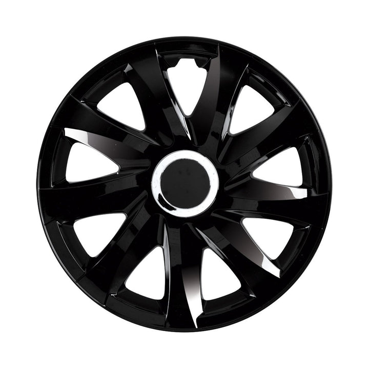 Coprimozzi universali 16" DRIFT nero laccato a pressione 4 pezzi