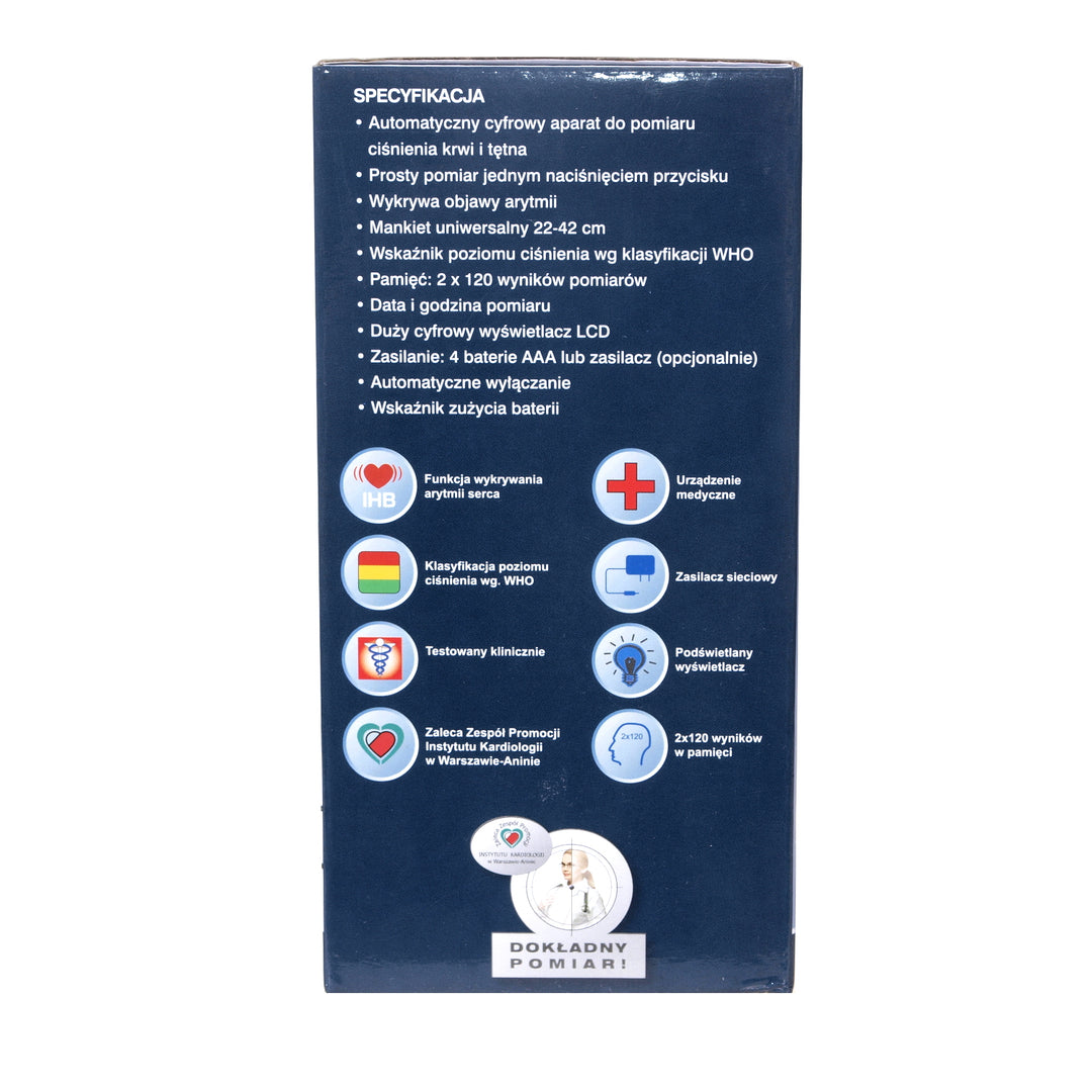 Misuratore elettronico di pressione arteriosa Polsino universale 22-42 cm