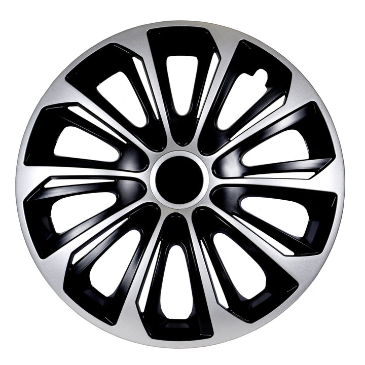 Tappi 14" STRONG Duocolor nero e argento 4 pezzi