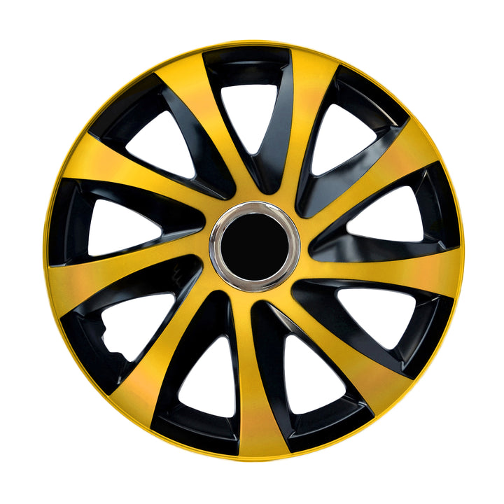 Coprimozzi universali 15" NRM DRIFT Extra oro/nero 4 pezzi