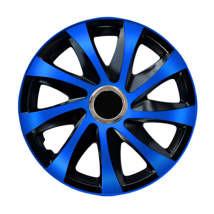 Copricerchi neri e blu 14" confezione da 4 pezzi DRIFT EXTRA