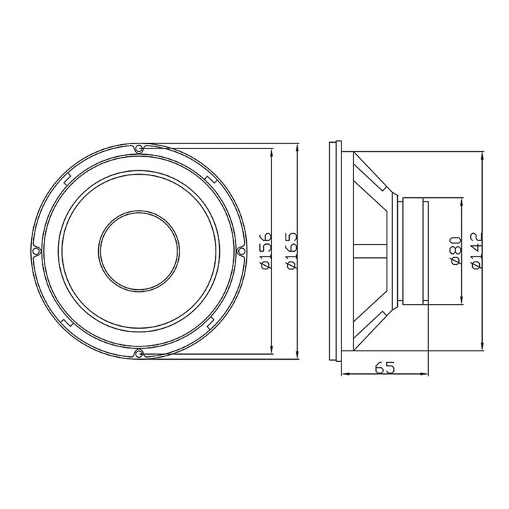 Woffer BLOW Bass Speaker 100W 8 Ohm 6.5 " Blow B-165