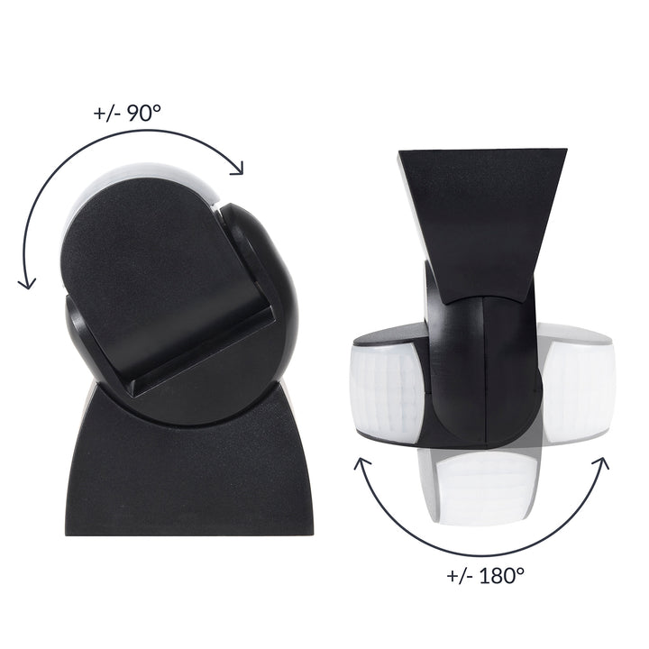 Rilevatore di movimento a infrarossi PIR moderno Maclean Energy MCE201B gamma 12m nero IP65