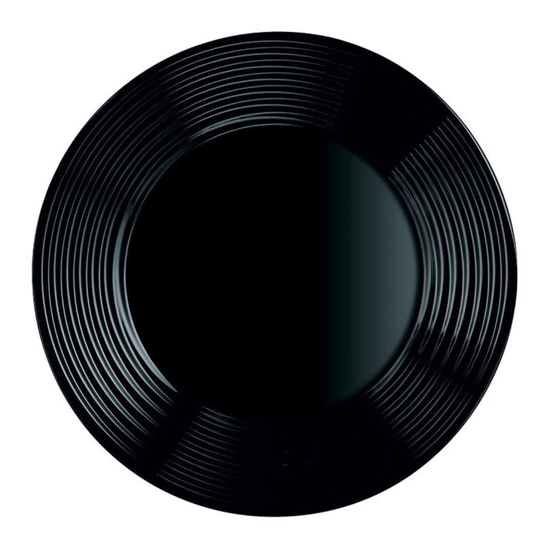 Servizio piatti in vetro temperato19 elementi  colore nero DAJAR