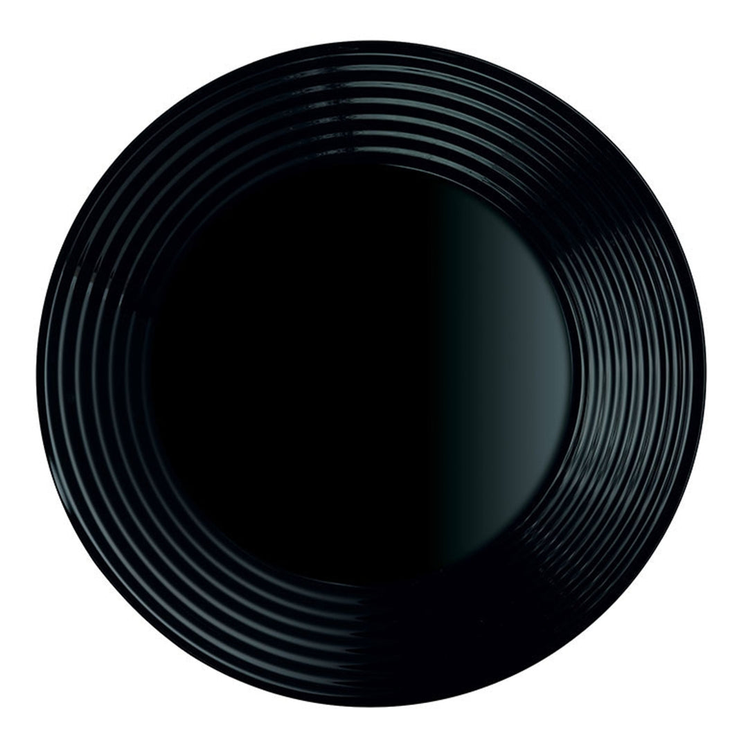 Servizio piatti in vetro temperato19 elementi  colore nero DAJAR