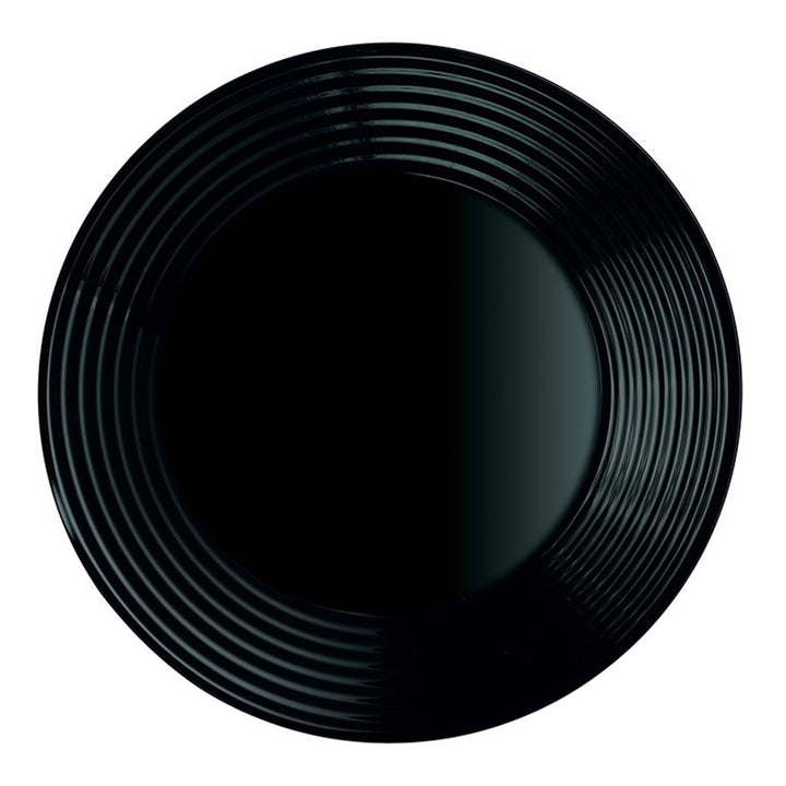 Servizio piatti in vetro temperato19 elementi  colore nero DAJAR
