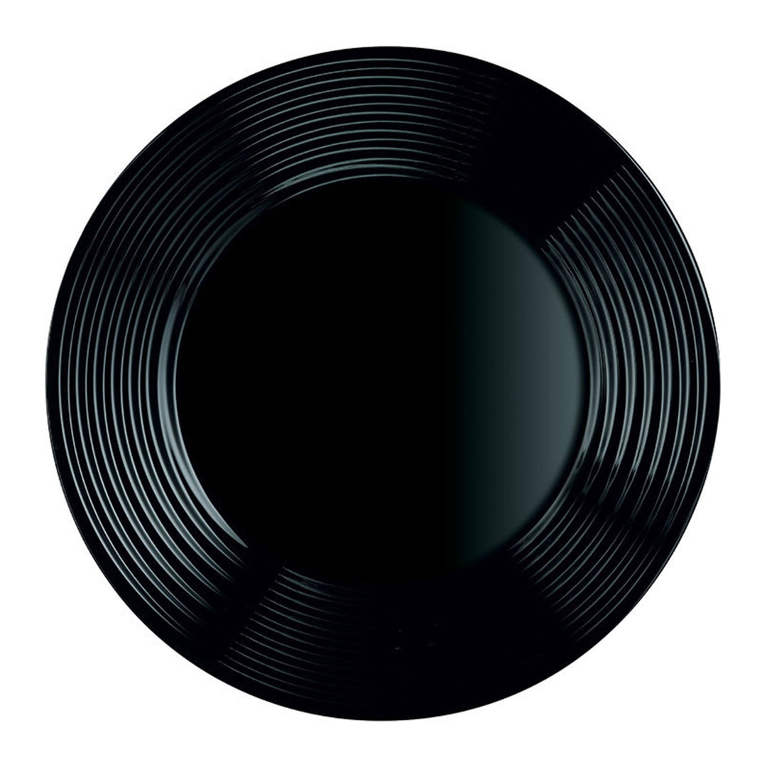 Servizio piatti in vetro temperato19 elementi  colore nero DAJAR