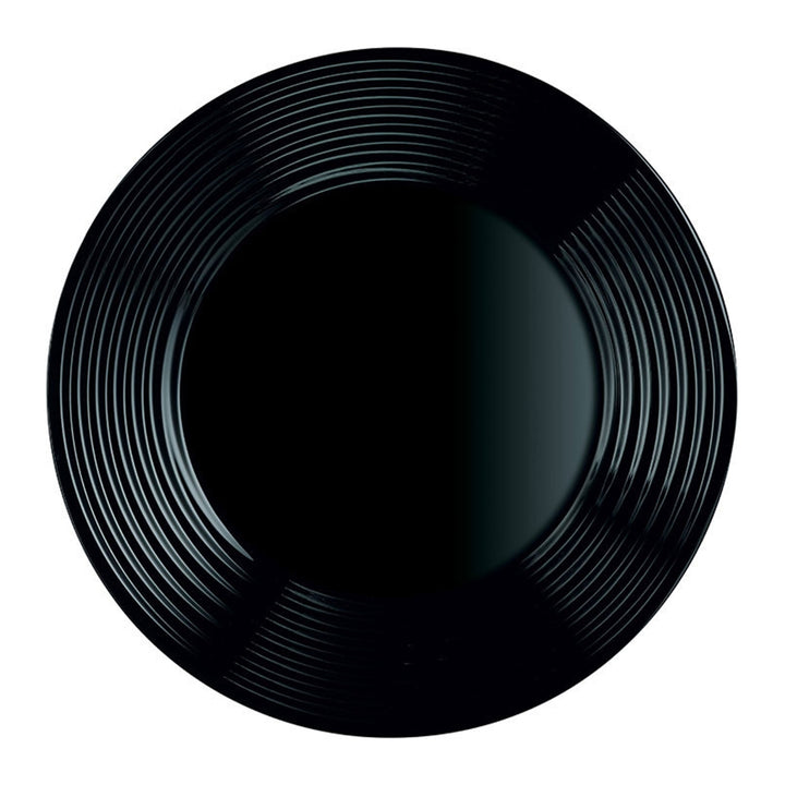 Servizio piatti in vetro temperato19 elementi  colore nero DAJAR