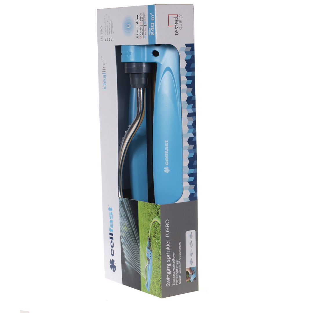 Lo spruzzatore full surface Cellfast Turbo è molto conveniente in giardino