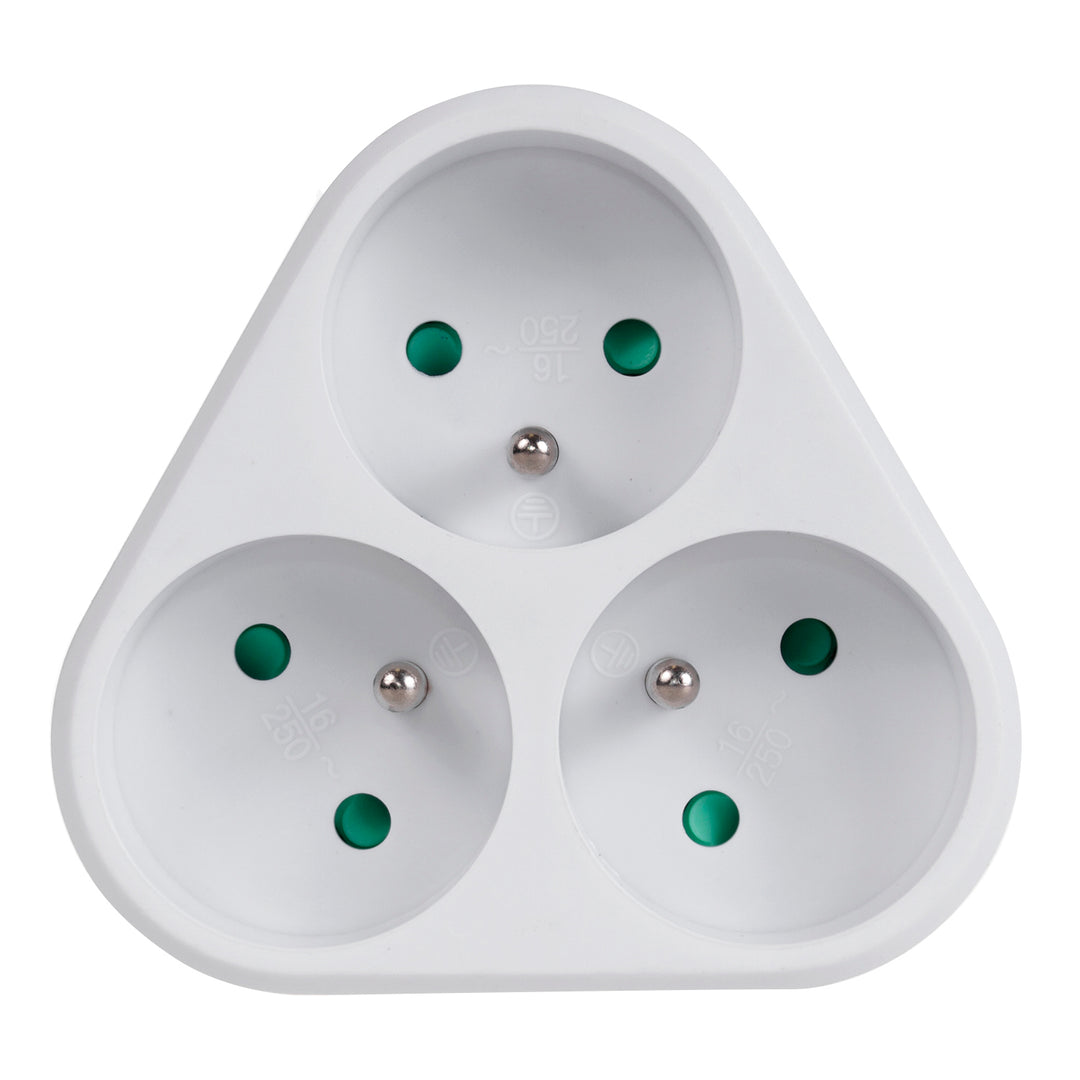 Presa tripla con terra Maclean Energy MCE214 16A