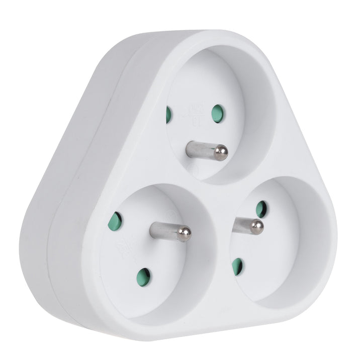 Presa tripla con terra Maclean Energy MCE214 16A