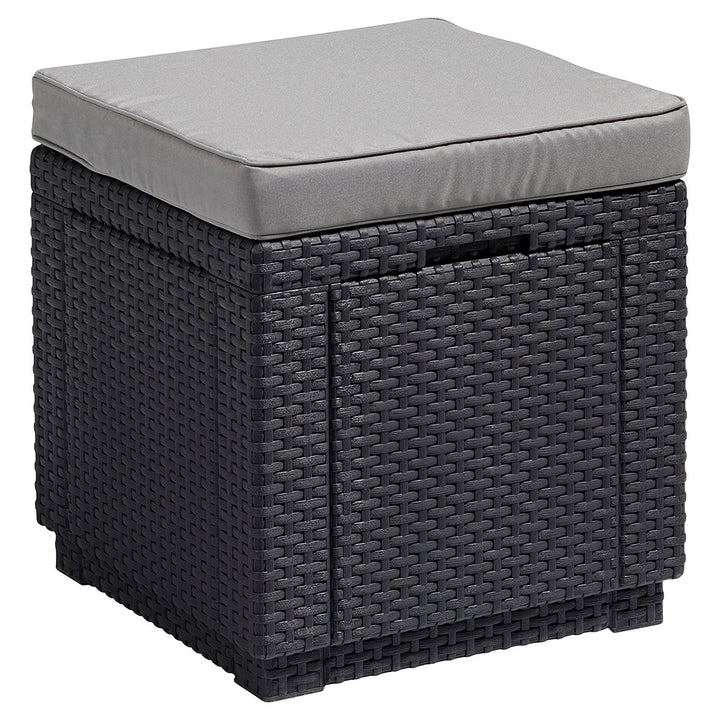 CURVER Cubo con cuscino Sgabello da giardino colore grafitte
