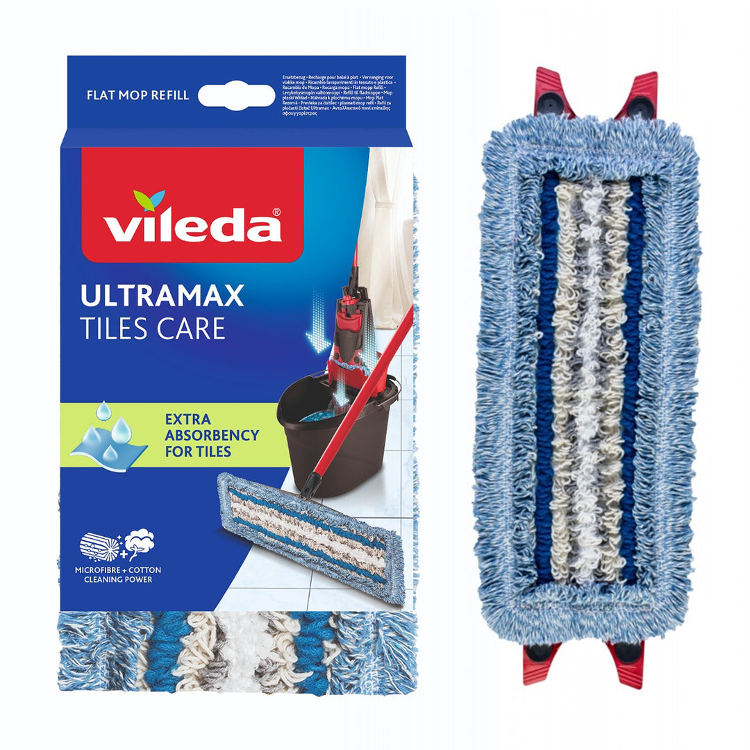 Ricambio per mop Vileda, per la pulizia di piastrelle e PVC, Ultramax Tiles Care