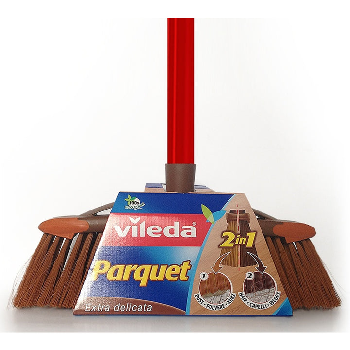 Vileda 2in1 Parquet Brush Spazzola per parquet con Stiehl