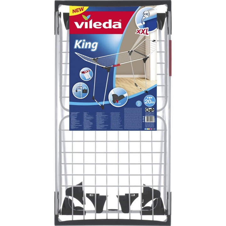 Asciugabiancheria Vileda King Standing con corde in alluminio spesse