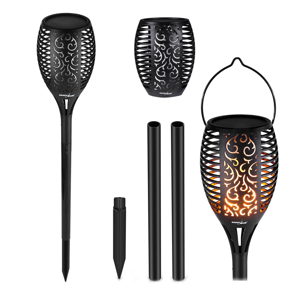 GreenBlue GB156 TrueFlame Solar Torch Light con Flickering Flame