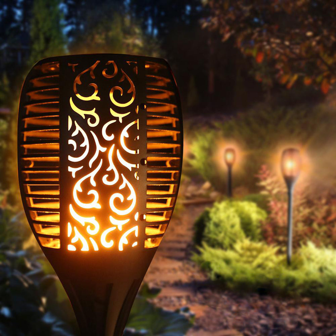 GreenBlue GB156 TrueFlame Solar Torch Light con Flickering Flame
