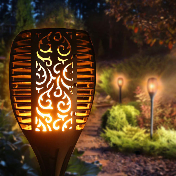GreenBlue GB156 TrueFlame Solar Torch Light con Flickering Flame