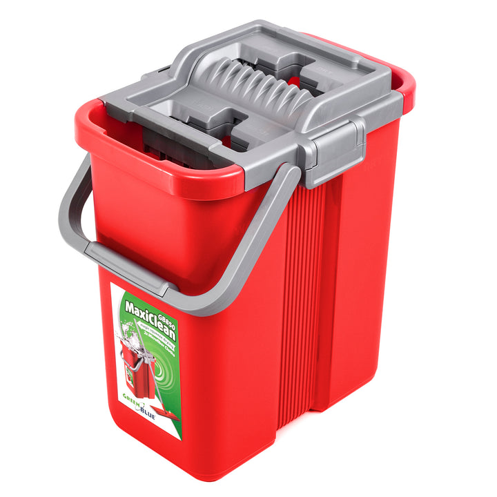 Mop piatto con secchio e spremi GreenBlue MaxiClean GB850 + due inserti in microfibra HQ
