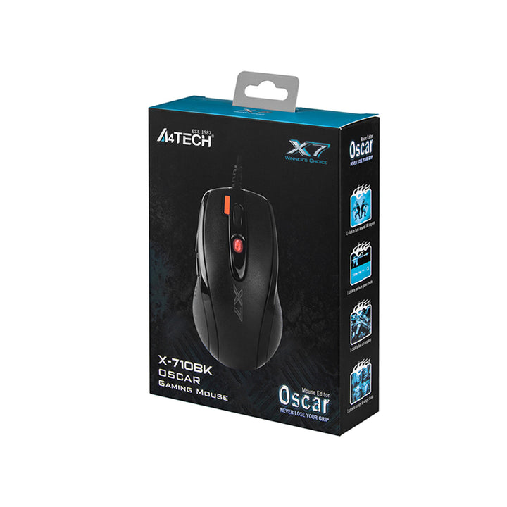 Mouse X710 XGame Extra Fire 2000 DPI A4Tech nero Oscar