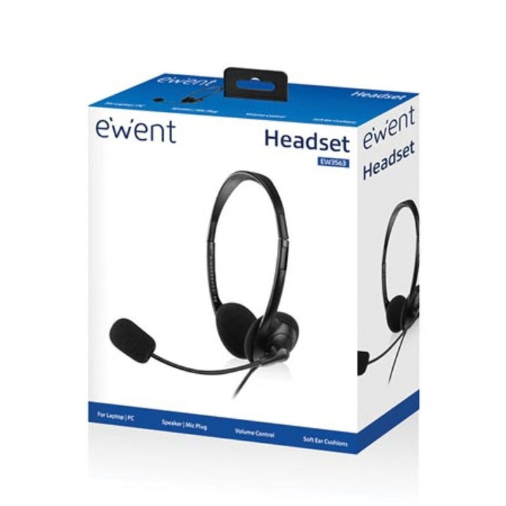 Cuffie Eminent con microfono, controllo del volume, jack da 3,5 mm, EM3563
