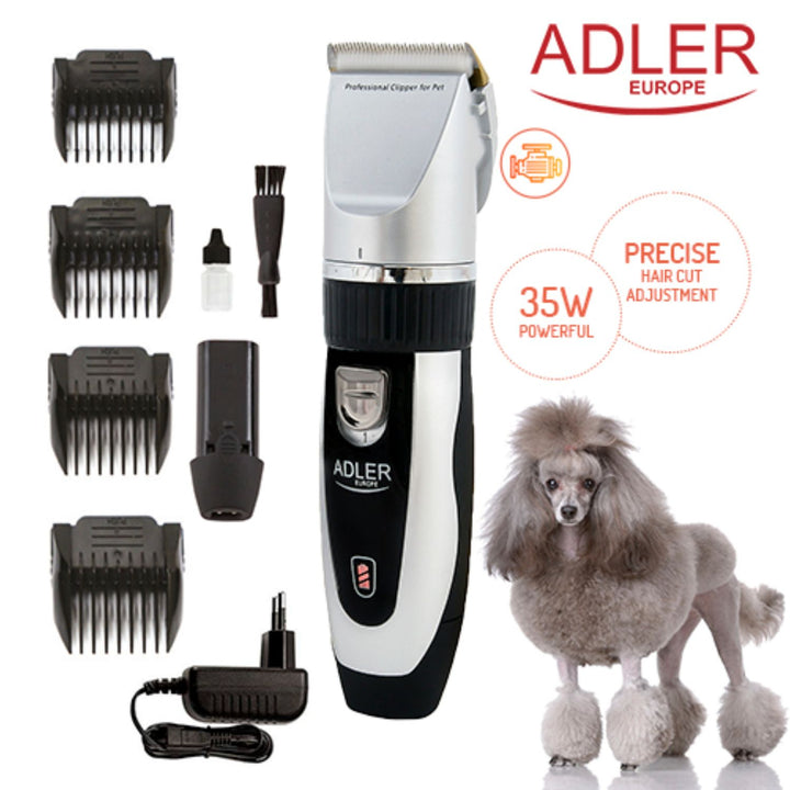 Adler AD 2823 tosatrice per animali domestici con testa in titanio