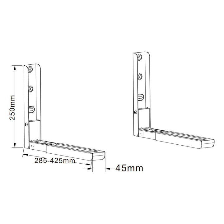 Supporto a parete per forno a microonde MC-01 30kg lunghezza gamba regolabile