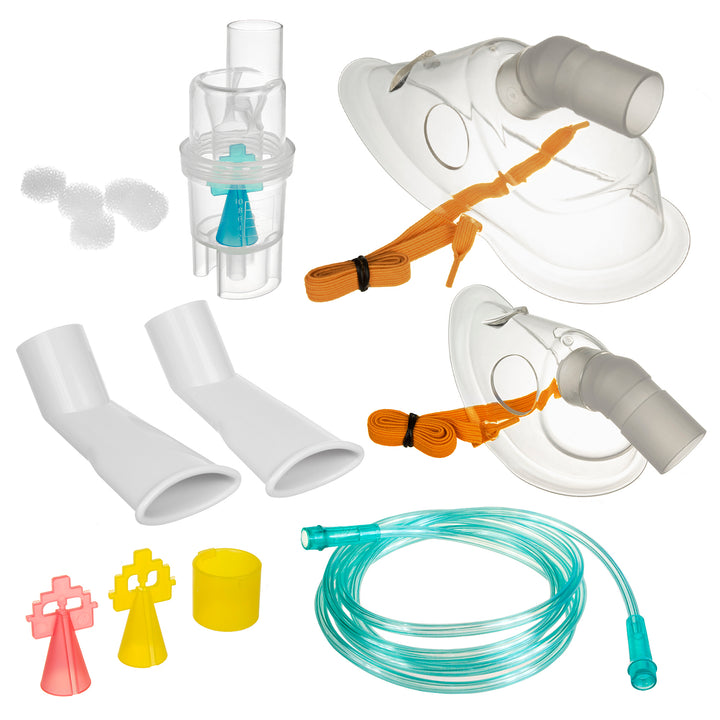 Set di inalatori Little Doctor LD-SET3, maschere, nebulizzatore, cavo, filtri, punte del naso