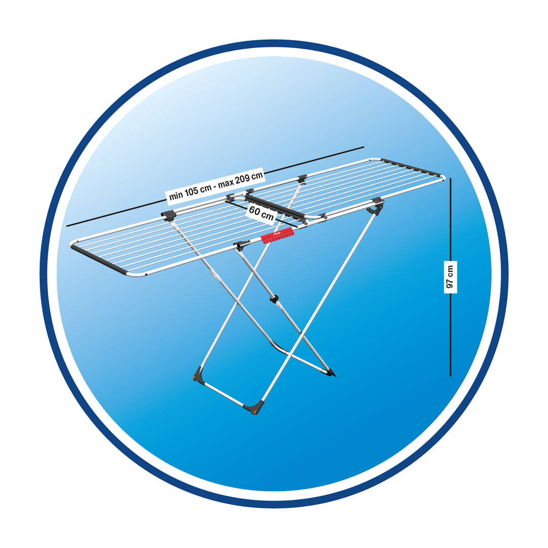 Vileda Doble mobile lavabiancheria lunghezza fino a 209 cm