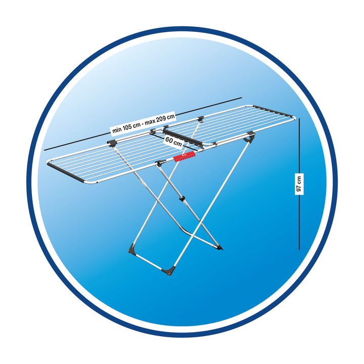Vileda Doble mobile lavabiancheria lunghezza fino a 209 cm