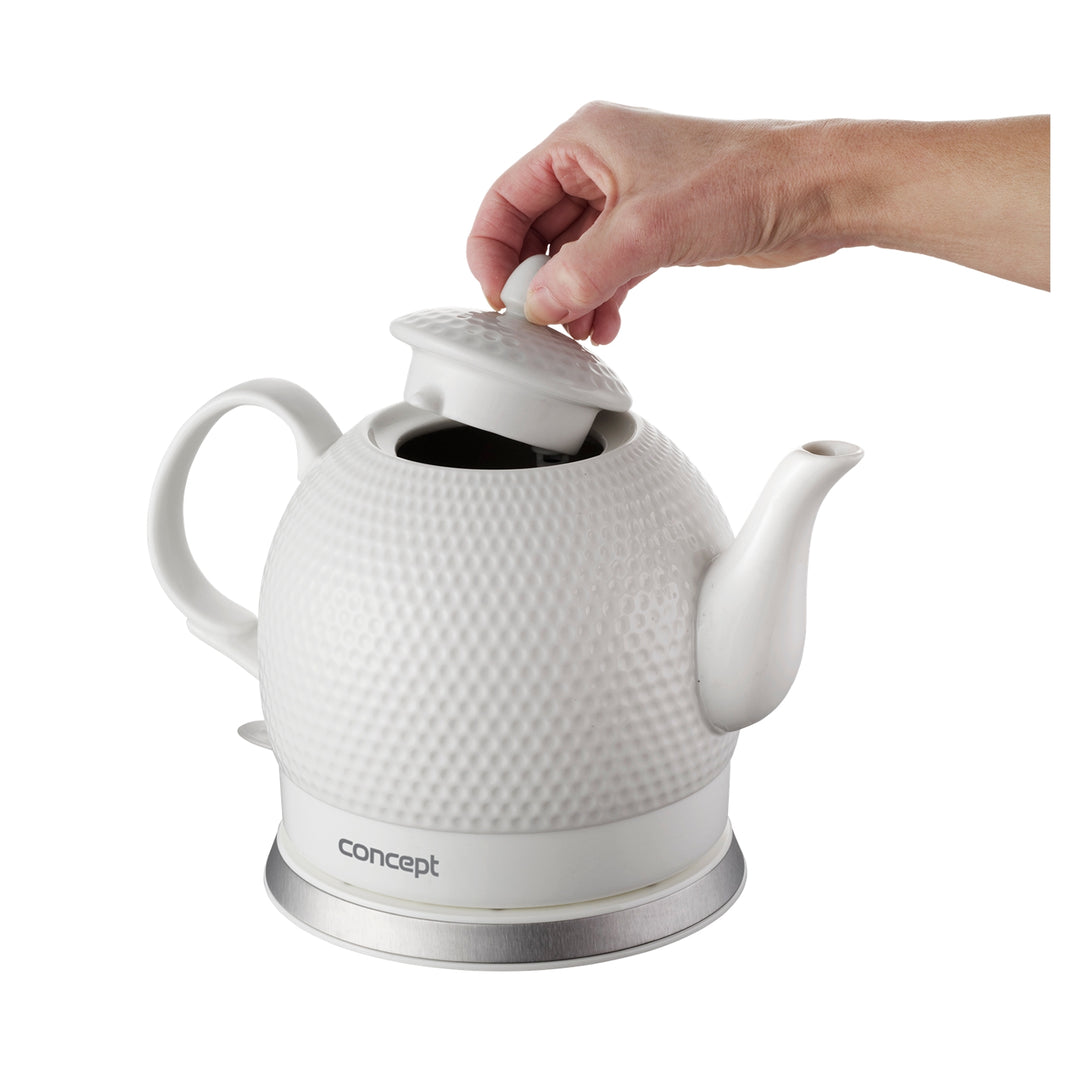 Concept Golf RK0050 Bollitore elettrico 1,2 litri, senza fili, in ceramica, 1000 W