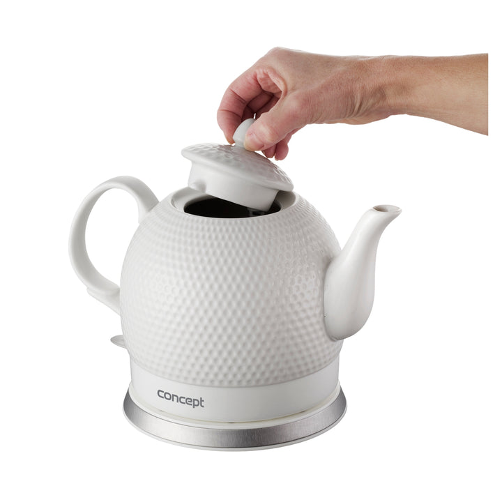 Concept Golf RK0050 Bollitore elettrico 1,2 litri, senza fili, in ceramica, 1000 W