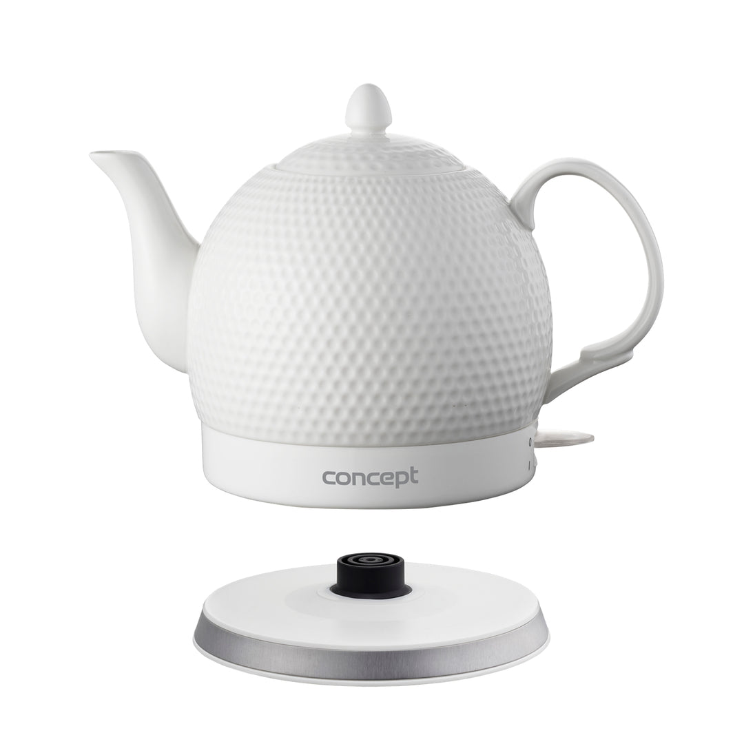 Concept Golf RK0050 Bollitore elettrico 1,2 litri, senza fili, in ceramica, 1000 W