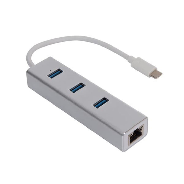 Adattatore da USB-C a Gigabit Ethernet per la connessione di rete ad alta velocità Velleman PCMP202
