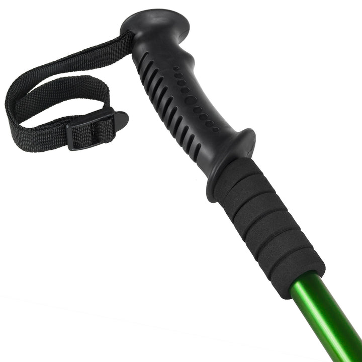 Bastoni da nordic walking in alluminio, telescopici, verdi, da 65 a 135 cm