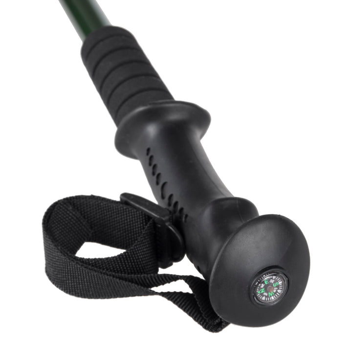 Bastoni da nordic walking in alluminio, telescopici, verdi, da 65 a 135 cm