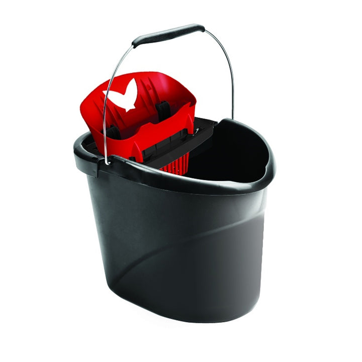 Secchio VILEDA Ultramax con strizzatore colre nero