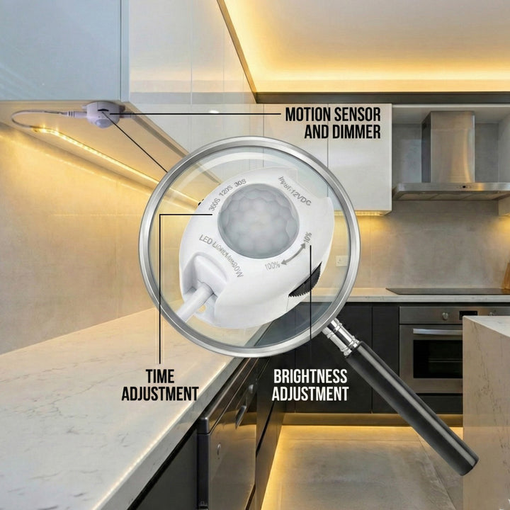 Sensore LED a infrarossi 12 v max 60 W MCE242 Maclean Energy per strisce LED