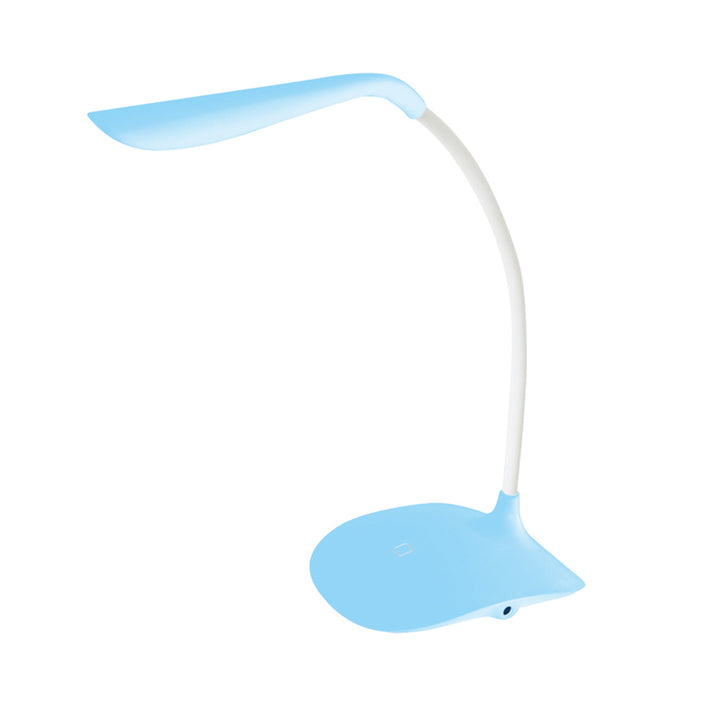 Lampada da tavolo Platinet, braccio flessibile, 3,5W, blu, PDL01BL