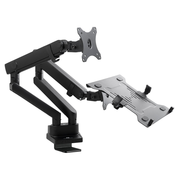 Maclean, Supporto da tavolo doppio, per monitor e laptop, Vesa 75x75 100x100, 17"-32", 2x8kg, MC-813