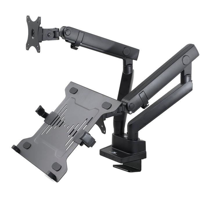 Maclean, Supporto da tavolo doppio, per monitor e laptop, Vesa 75x75 100x100, 17"-32", 2x8kg, MC-813