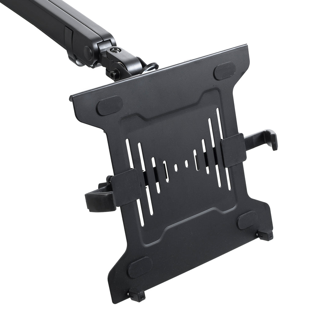 Maclean, Supporto da tavolo doppio, per monitor e laptop, Vesa 75x75 100x100, 17"-32", 2x8kg, MC-813