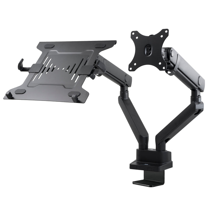 Maclean, Supporto da tavolo doppio, per monitor e laptop, Vesa 75x75 100x100, 17"-32", 2x8kg, MC-813