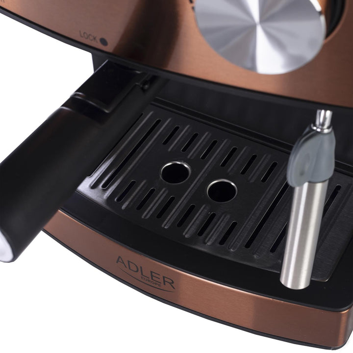 Macchina per caffè espresso Adler, 15 bar, 850W, montalatte, AD4404cr