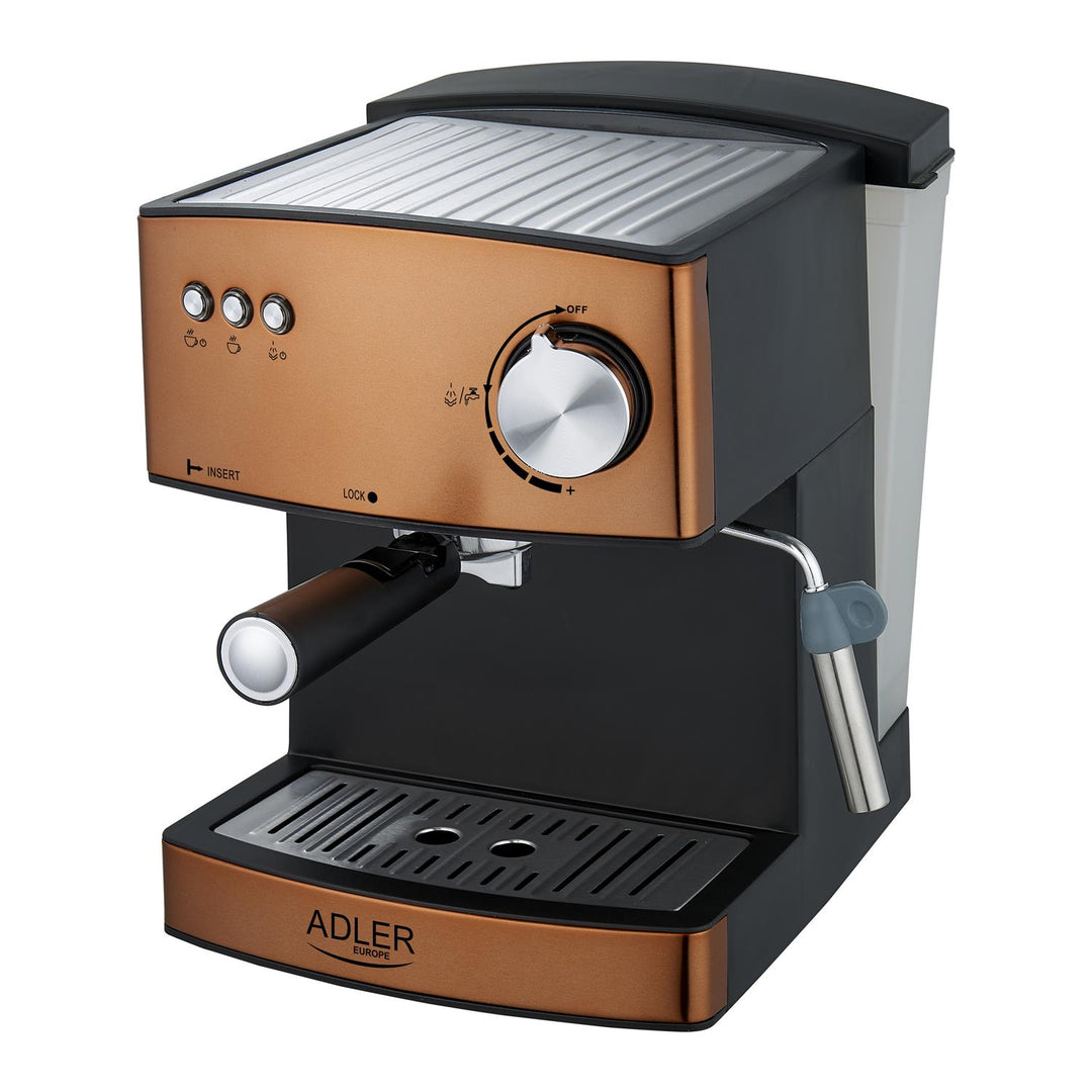 Macchina per caffè espresso Adler, 15 bar, 850W, montalatte, AD4404cr