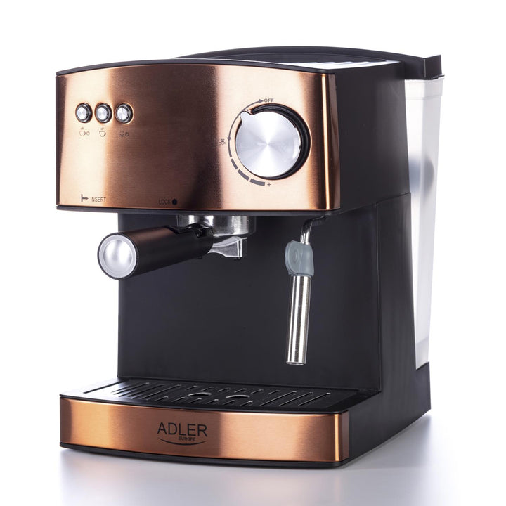 Macchina per caffè espresso Adler, 15 bar, 850W, montalatte, AD4404cr